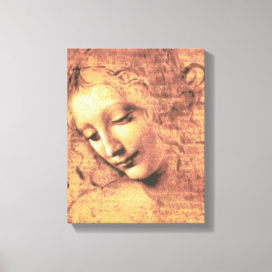 Mooie vrouw van Leonardo da Vinci Canvas Afdruk (Voorkant)