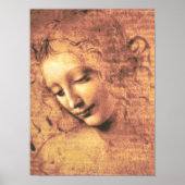 Mooie vrouw van Leonardo da Vinci Poster (Voorkant)