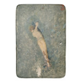 Mooie vrouw zonnebaden op het strand badmat (Voorkant Verticaal)