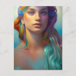 Mooie Vrouwe van het Zee een Zeemeermin Briefkaart