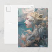 Mooie Vrouwe van het Zee met Vis Briefkaart (Voorkant / Achterkant)