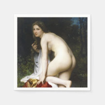 Mooie vrouwelijke bader (door Bouguereau)
