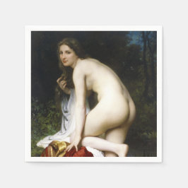 Mooie vrouwelijke bader (door Bouguereau) Servet