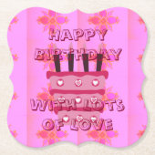 Mooie vrouwelijke ideeën voor haar verjaardag kartonnen onderzetters (Voorkant)