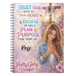 Mooie vrouwelijke inspirerende bloem christus Jezu Notitieboek