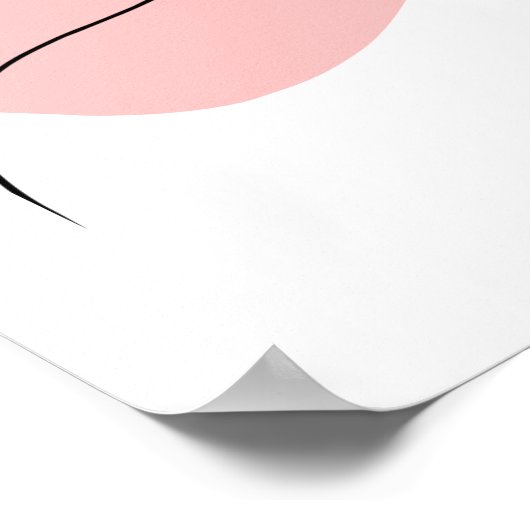 Mooie vrouwelijke kunst, zwart en wit, poster (Hoek)