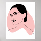 Mooie vrouwelijke kunst, zwart en wit, poster (Voorkant)