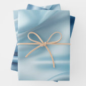 Mooie Vrouwelijke Lichtblauwe Nep Satijn  Inpakpapier Vel (In situ)