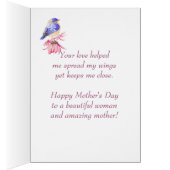 Mooie vrouwelijke mammie dag blauwvogel kunst (Binnen (Rechts))