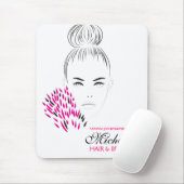 Mooie vrouwelijke mode illustratie muismat (Met muis)