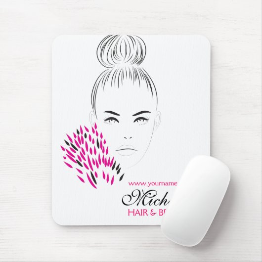 Mooie vrouwelijke mode illustratie muismat (Met muis)