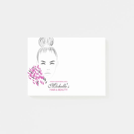 Mooie vrouwelijke mode illustratie post-it® notes (Voorkant)