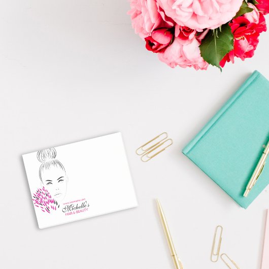 Mooie vrouwelijke mode illustratie post-it® notes