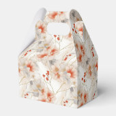 Mooie vrouwelijke perzik rode bloem bedankdoosjes (Achterkant)