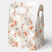 Mooie vrouwelijke perzik rode bloem bedankdoosjes (Geopend)