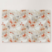 Mooie vrouwelijke perzik rode bloem legpuzzel (Horizontaal)