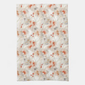 Mooie vrouwelijke perzik rode bloem theedoek (Verticaal)