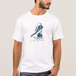 Mooie vrouwelijke portretontwerpen t-shirt