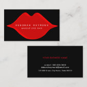 mooie vrouwelijke rode lippen schoonheidsmake - up visitekaartje (Voorkant / Achterkant)