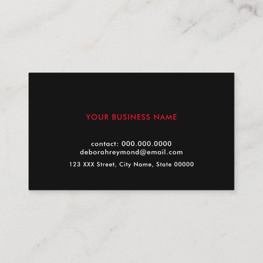 mooie vrouwelijke rode lippen schoonheidsmake - up visitekaartje (Achterkant)