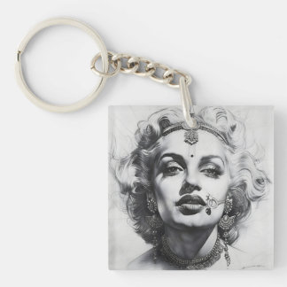 Mooie vrouwen Acryl Sleutelhanger