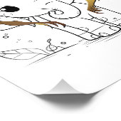 Mooie vrouwen baby olifant met geel haar foto afdruk (Hoek)