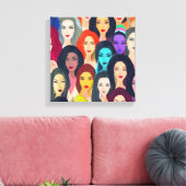 Mooie vrouwen canvas afdruk (Insitu (Woonkamer))
