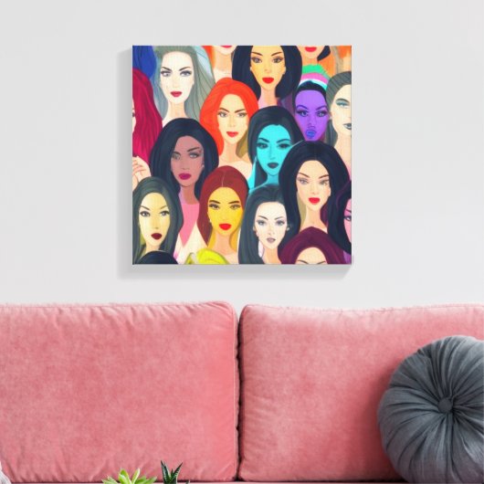 Mooie vrouwen canvas afdruk (Insitu (Woonkamer))