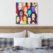 Mooie vrouwen canvas afdruk (Insitu (Slaapkamer))