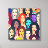 Mooie vrouwen canvas afdruk (Voorkant)