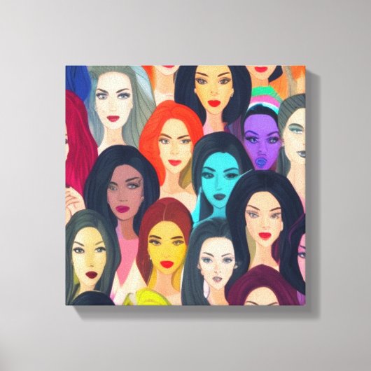 Mooie vrouwen canvas afdruk (Voorkant)