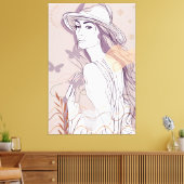 mooie vrouwen canvas afdruk (Insitu (Woonkamer))
