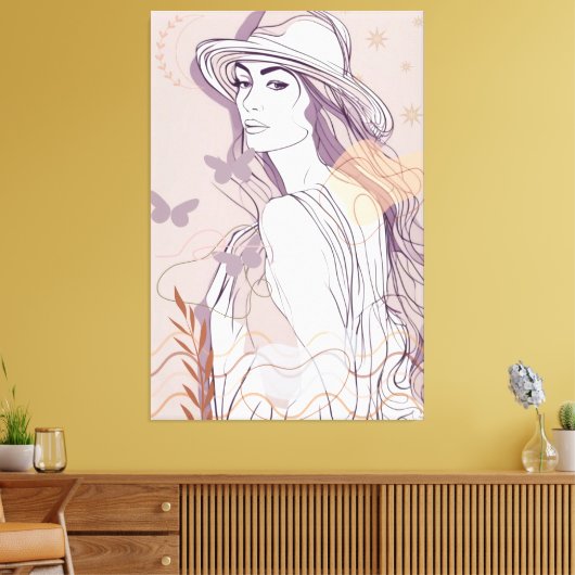 mooie vrouwen canvas afdruk (Insitu (Woonkamer))
