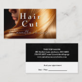 Mooie vrouwen haar | salon afsprakenkaartje (Voorkant / Achterkant)