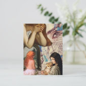 Mooie Vrouwen Mixed Media Collage Briefkaart (Staand voorkant)