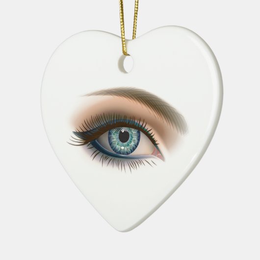 Mooie vrouwen ogen, keramische siervoorwerpen keramisch ornament (Links)