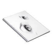Mooie vrouwen ogen Minimale kunst tekenen Notitieboek (Rechterzijde)