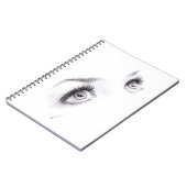 Mooie vrouwen ogen Minimale kunst tekenen Notitieboek (Linkerzijde)