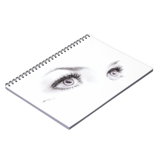 Mooie vrouwen ogen Minimale kunst tekenen Notitieboek (Linkerzijde)