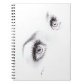 Mooie vrouwen ogen Minimale kunst tekenen Notitieboek (Voorkant)