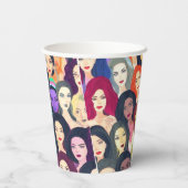 Mooie vrouwen papieren bekers (Achterkant)