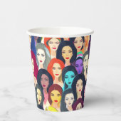 Mooie vrouwen papieren bekers (Links)