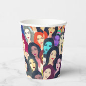 Mooie vrouwen papieren bekers (Rechts)