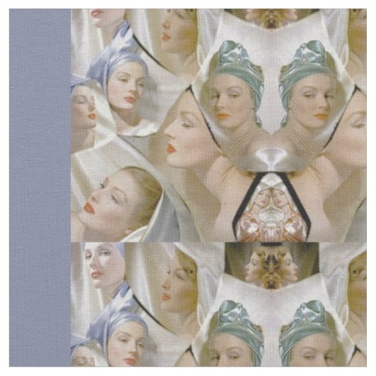 Mooie vrouwen print stof (Close Up)