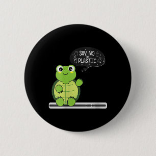 Mooie vrouwen redden het Zee, geen plastiek Ronde Button 5,7 Cm