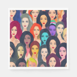 Mooie vrouwen servet