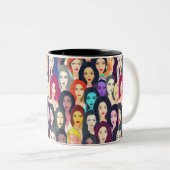 Mooie vrouwen tweekleurige koffiemok (Voorkant rechts)