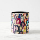 Mooie vrouwen tweekleurige koffiemok (Center)