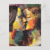 Mooie vrouwen zoenen Mixed Media Collage Briefkaart (Voorkant)