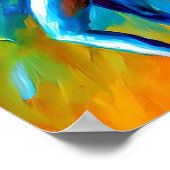 Mooie vrouwen zwemmen onder water Abstract Poster (Hoek)